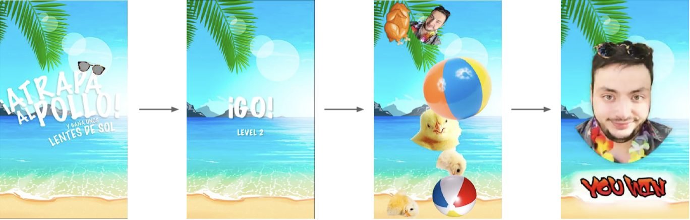 Las cuatro historias del juego en secuencia.